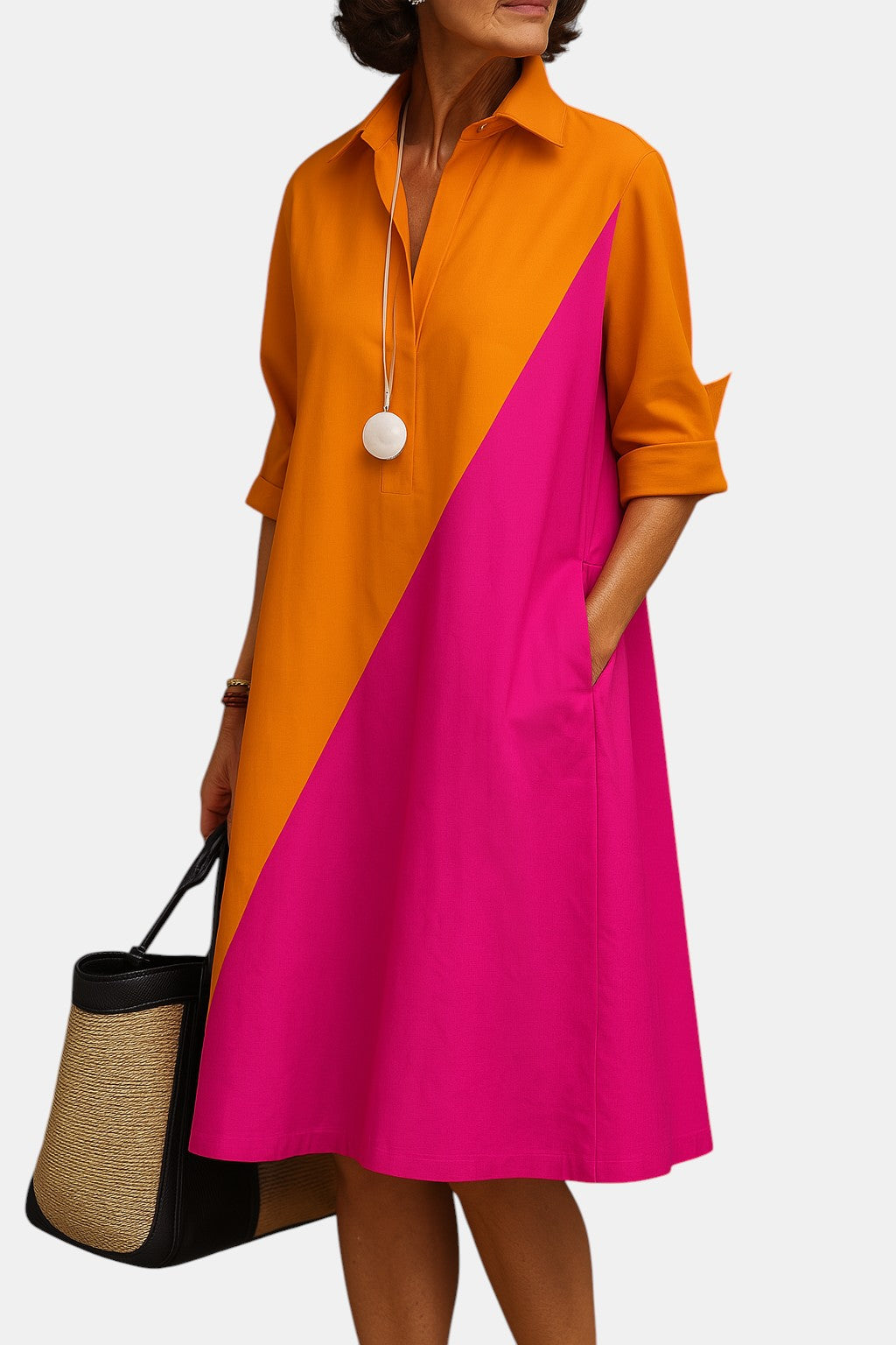 Kayla | Robe Midi Décontractée et Élégante