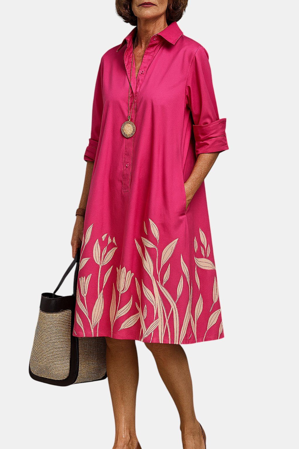 Grace | Robe Midi Décontractée et Élégante