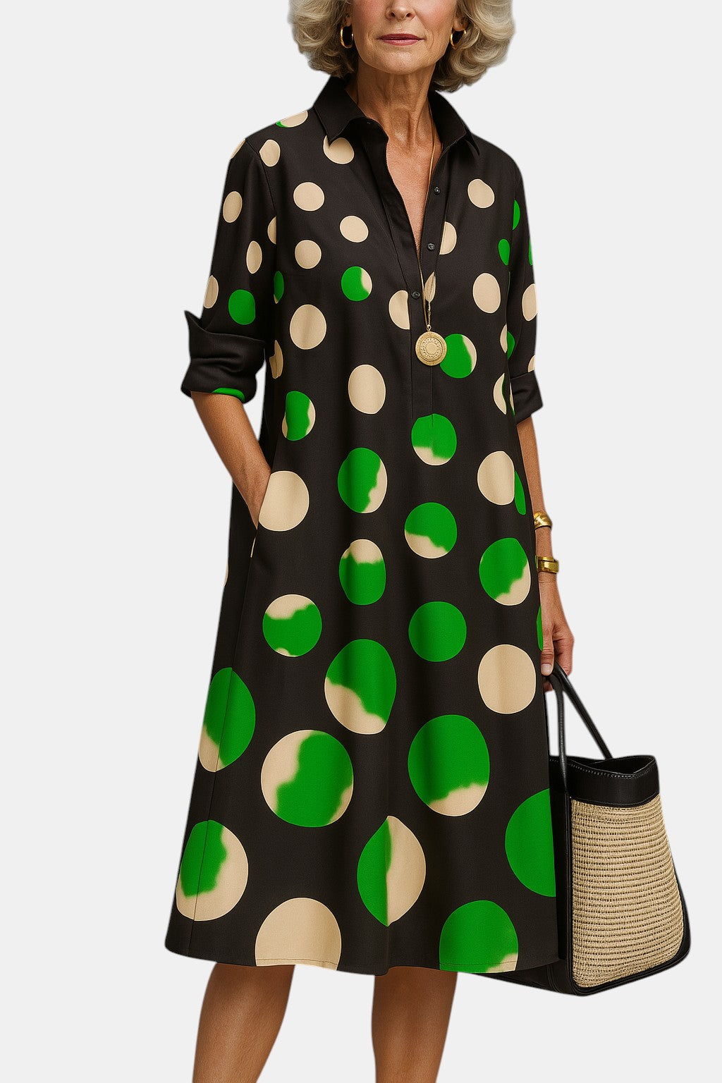 Naomi | Robe Midi Décontractée et Élégante