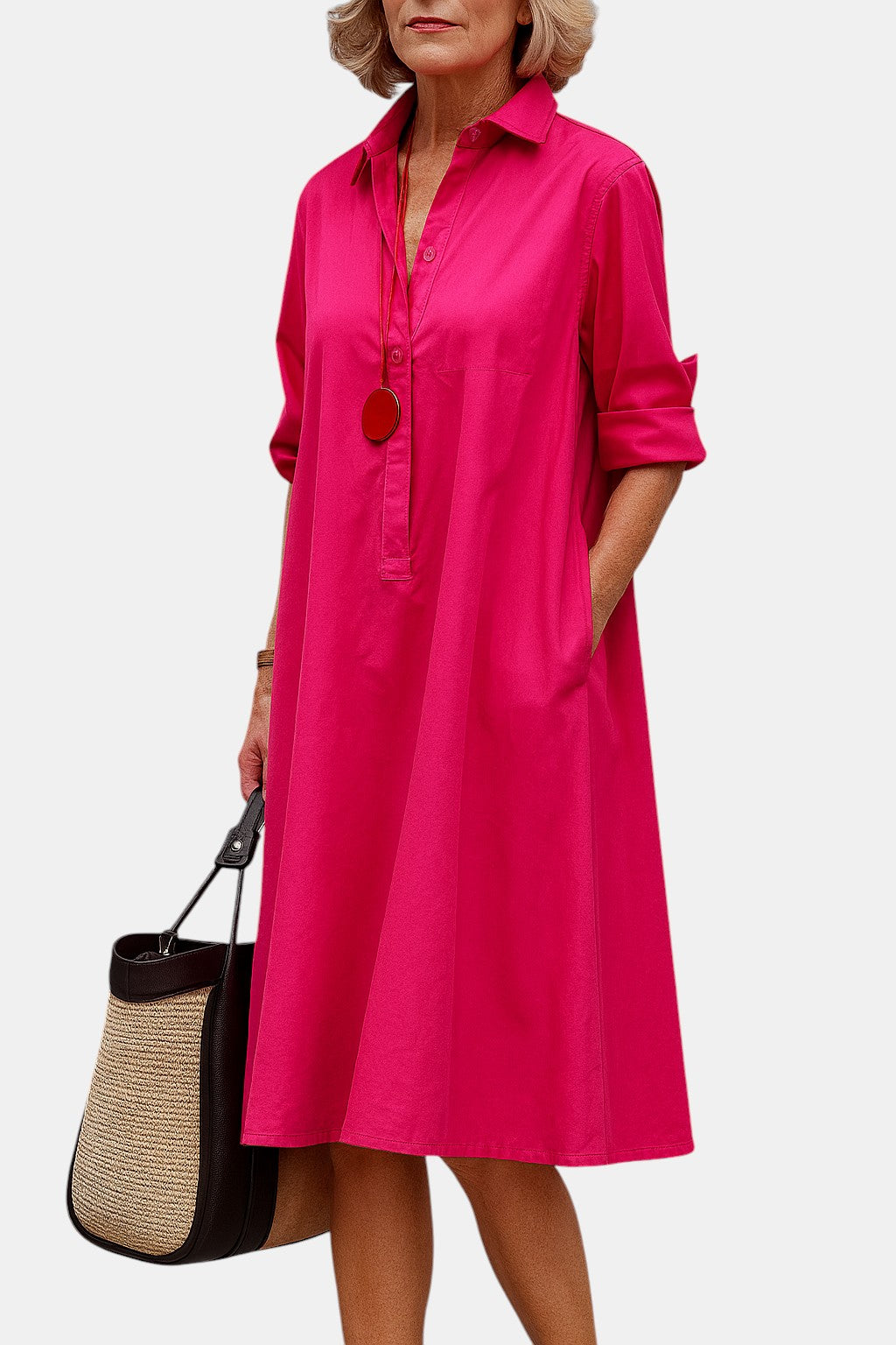 Chloe | Robe Midi Élégante et Décontractée