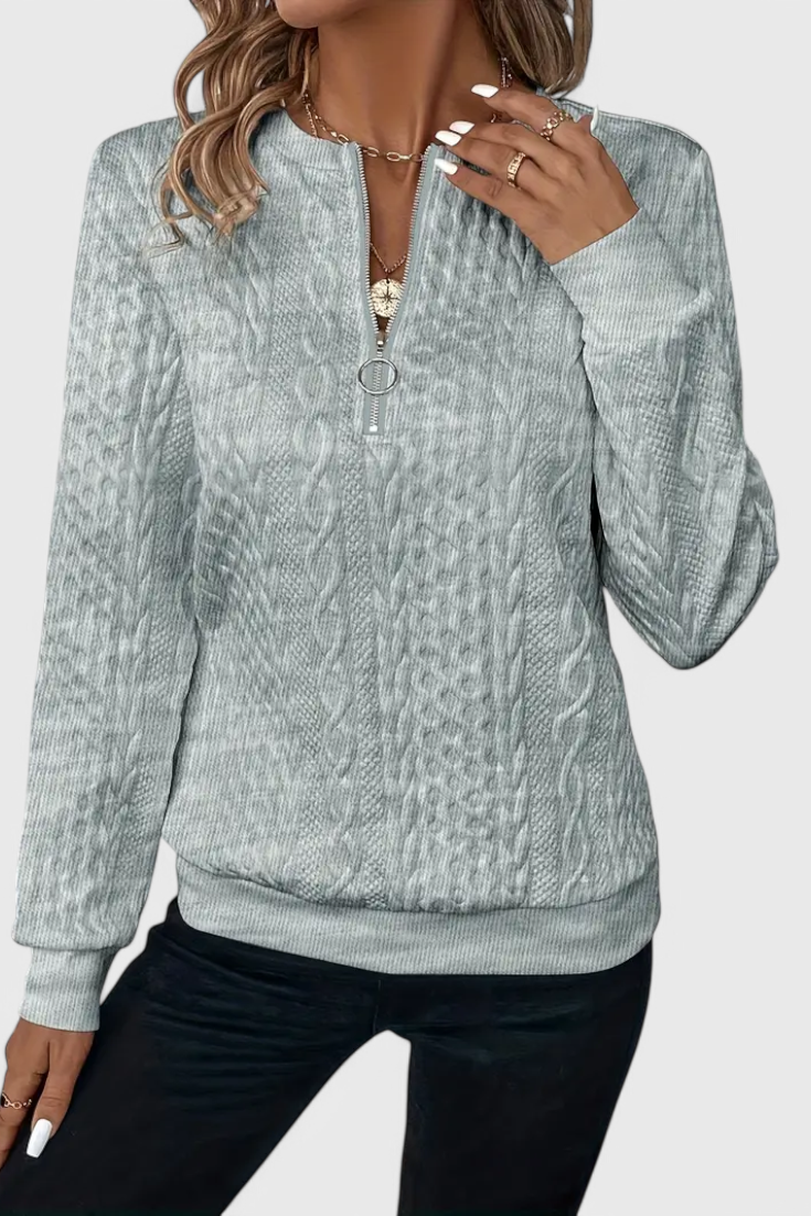 Zoey Soft Zip Knit Jumper