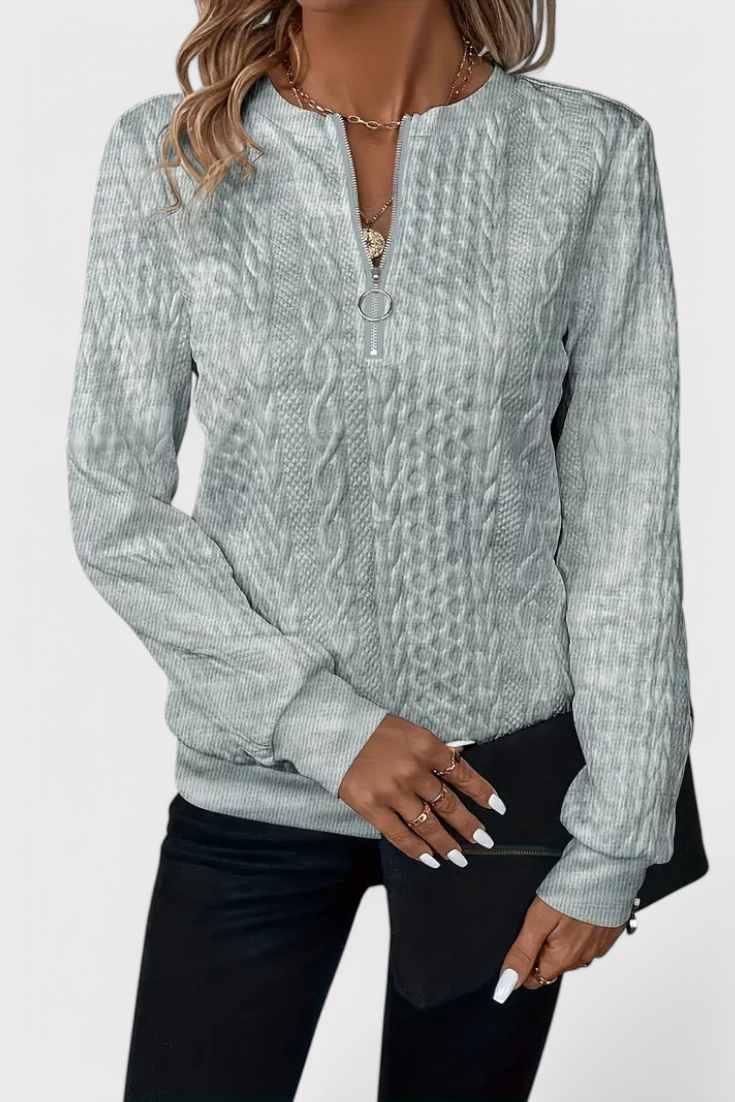 Zoey Soft Zip Knit Jumper