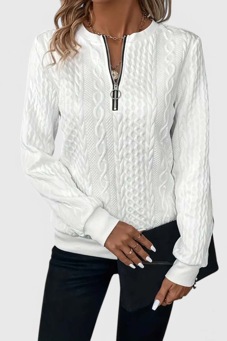 Zoey Soft Zip Knit Jumper