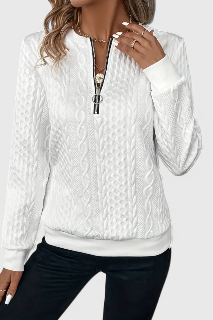 Zoey Soft Zip Knit Jumper