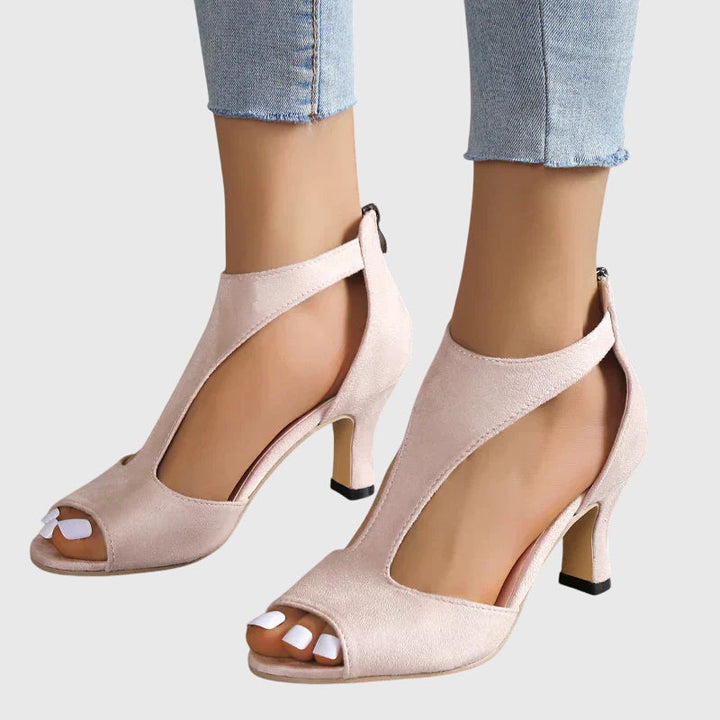 Edeltraud - Escarpins Rosés à Brides