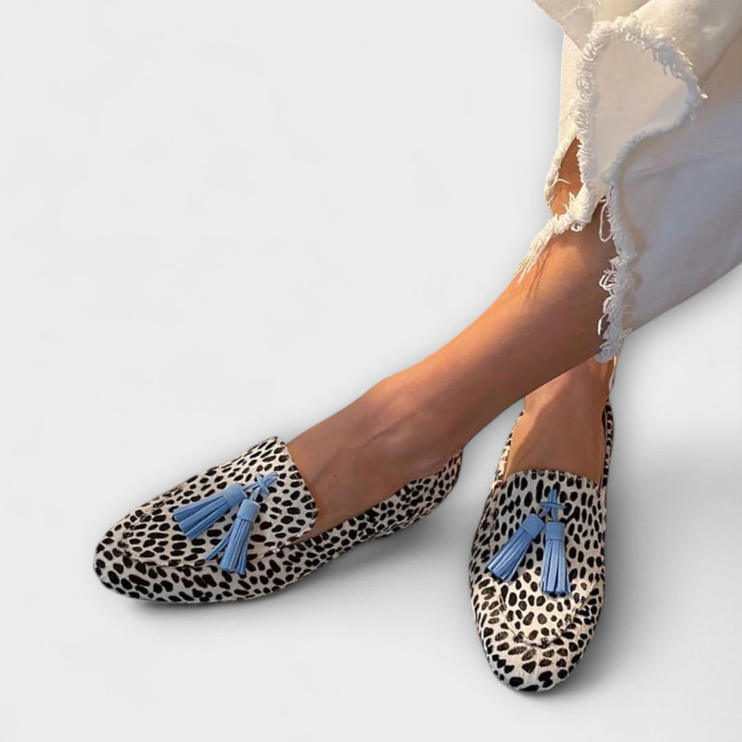 Reinhild - Mocassins Léopard à Franges
