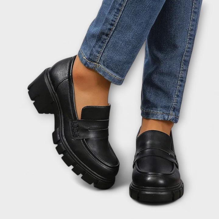 Hiltrud - Mocassins Plateforme Noirs