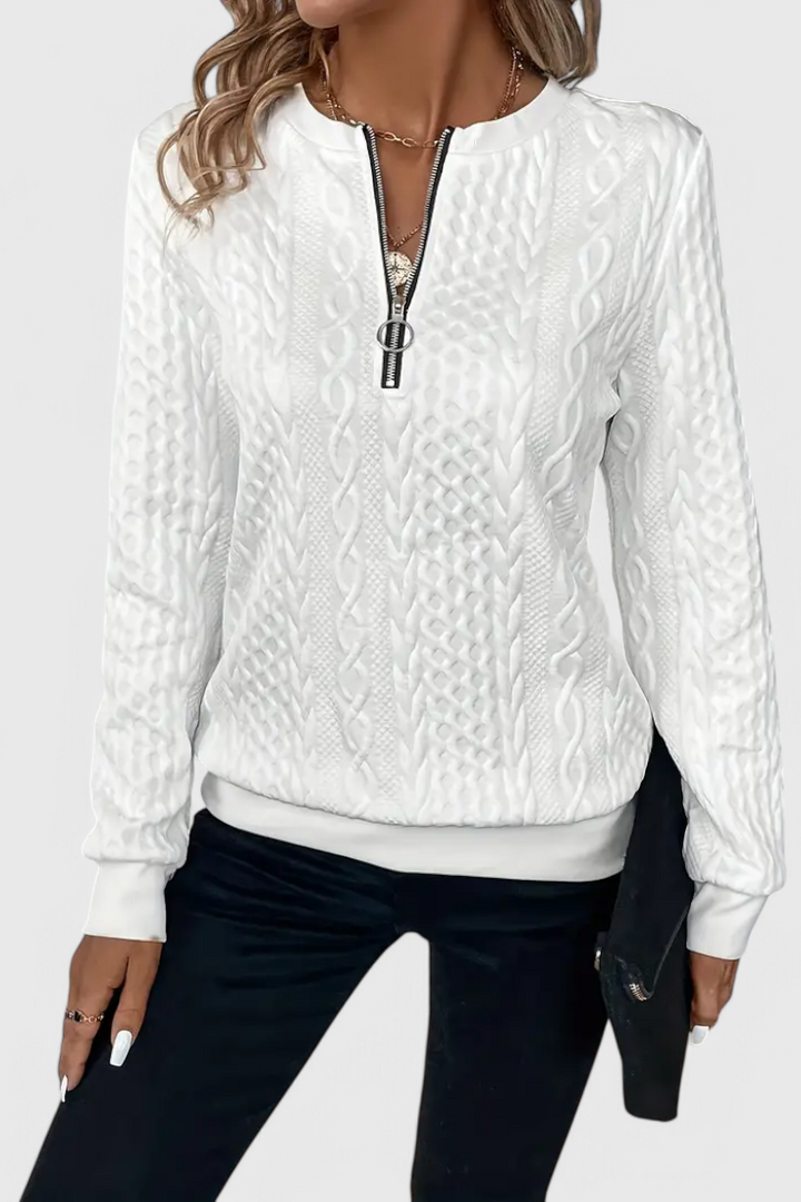 Zoey Soft Zip Knit Jumper