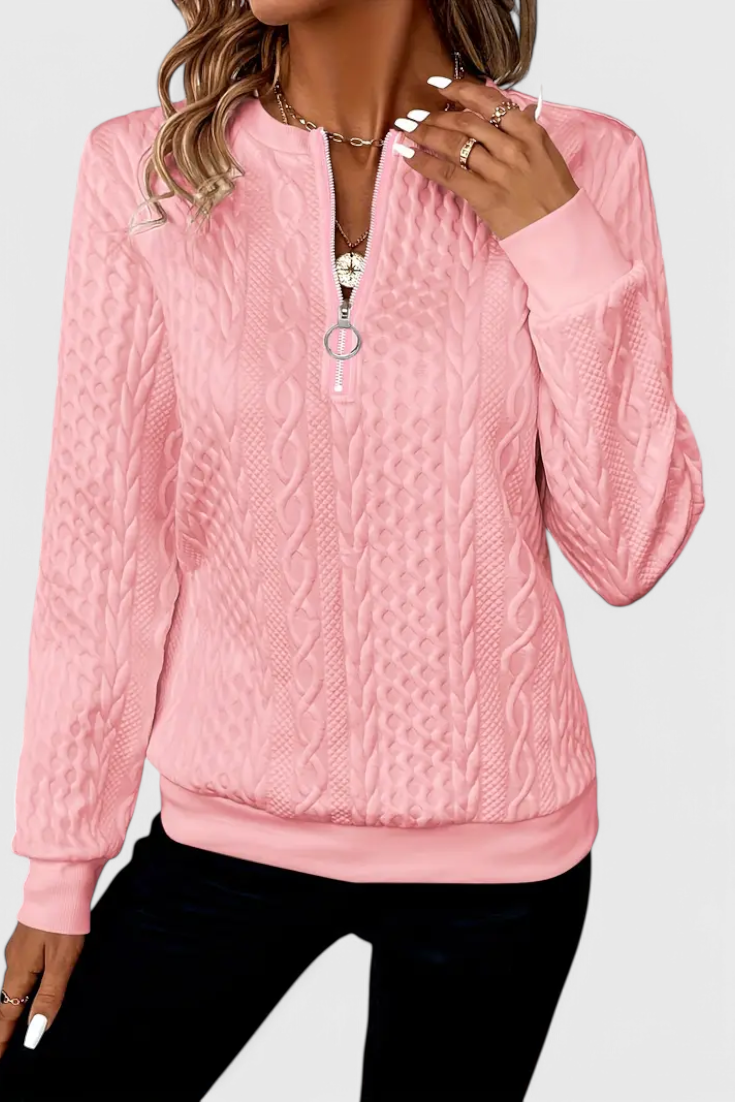 Zoey Soft Zip Knit Jumper