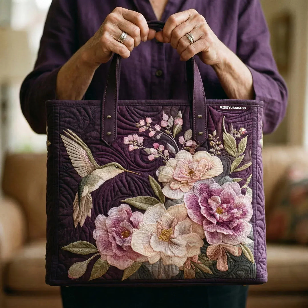 Hummingbird Orchid Tote Bag