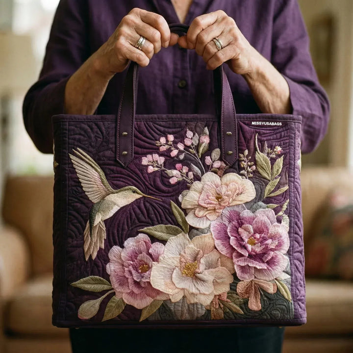 Hummingbird Orchid Tote Bag