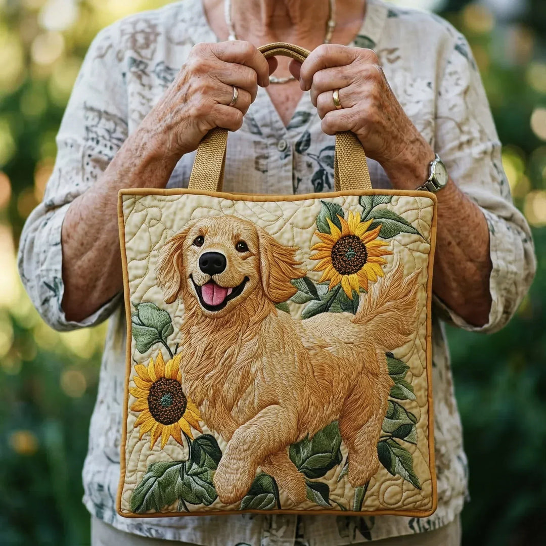 Gold Velvet Bag – Luxurious Quilted Tote
