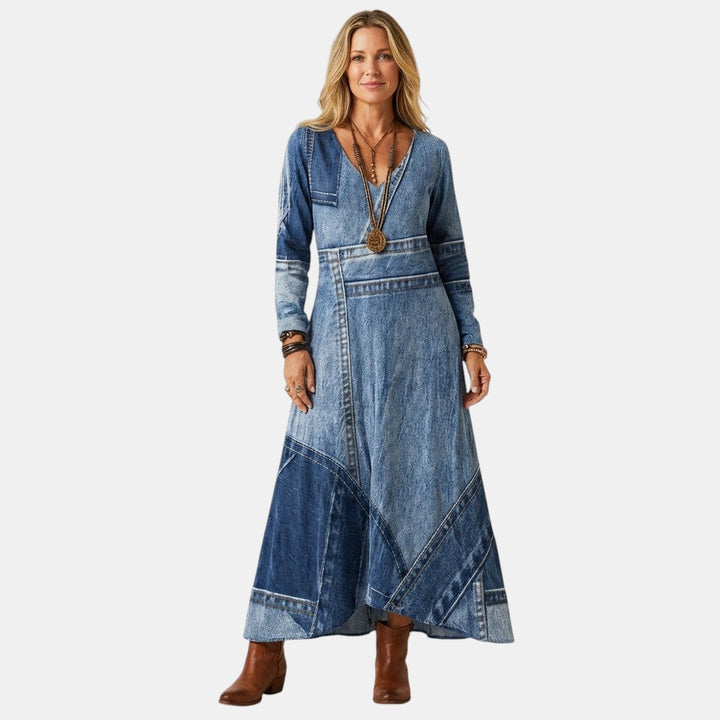 Adriana | Robe Midi en Jean Vintage