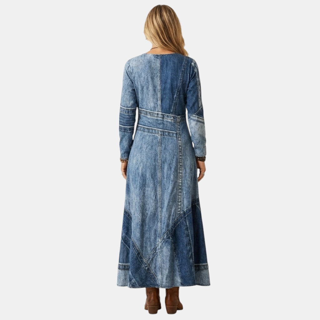 Adriana | Robe Midi en Jean Vintage