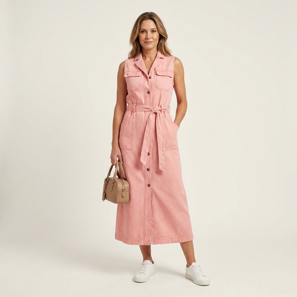 Georgina | Robe Maxi en Denim