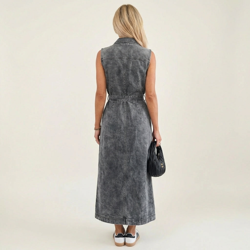 Georgina | Robe Maxi en Denim