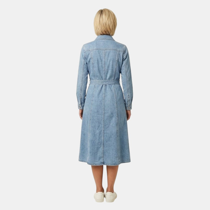 Maribell | Robe Maxi en Denim à Manches Longues