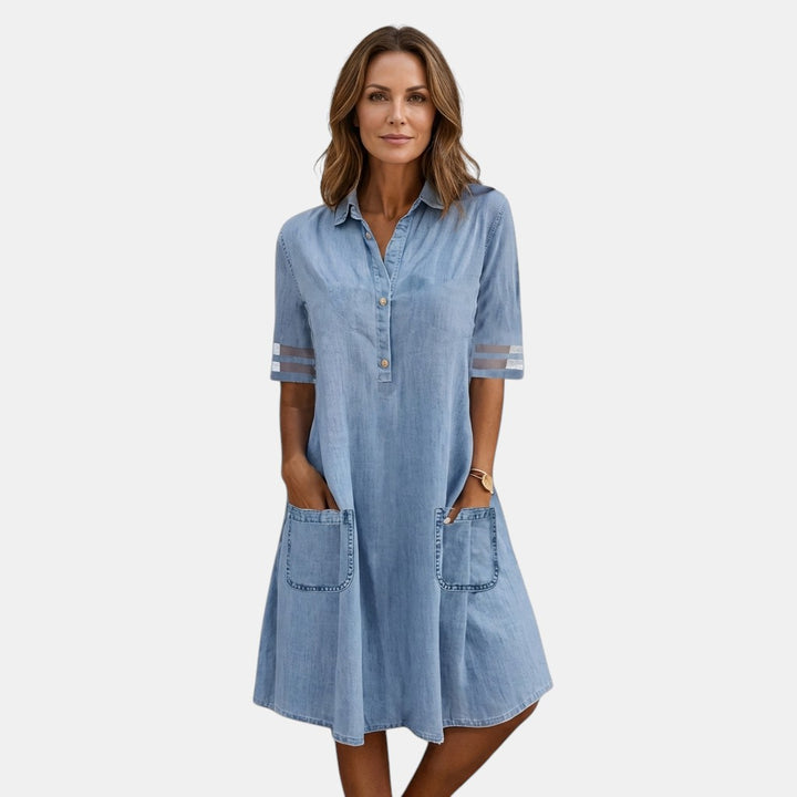 Wonda | Robe Chemise en Denim Décoloré