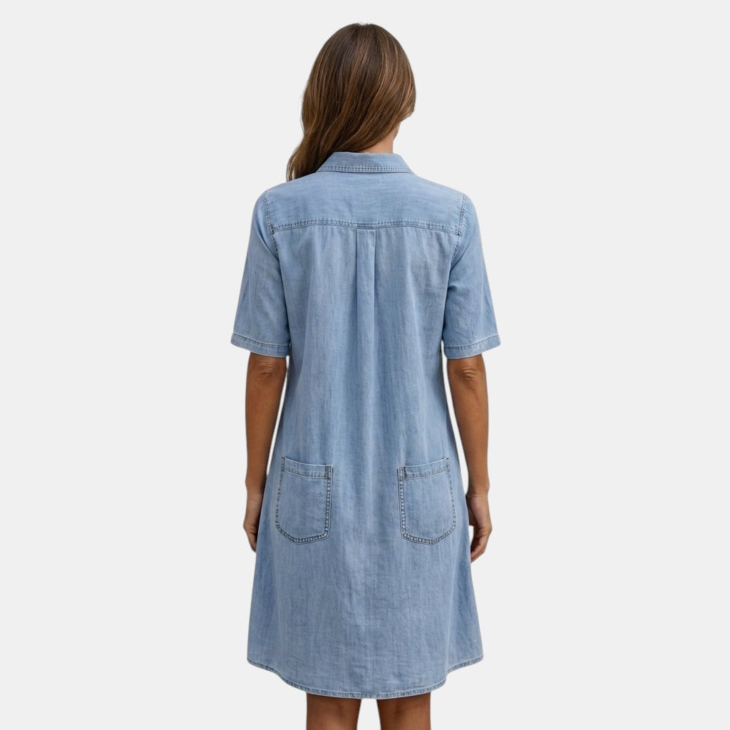 Wonda | Robe Chemise en Denim Décoloré