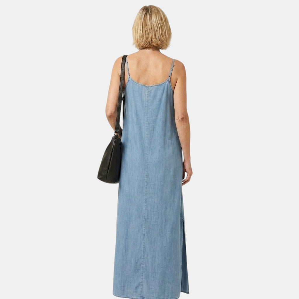 Azure | Robe Maxi en Denim avec Fente Latérale