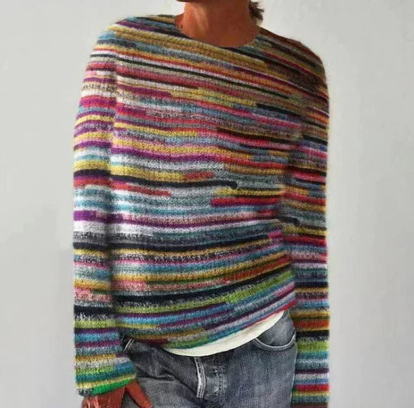 Gretel | Pull Rétro Coloré à Rayures