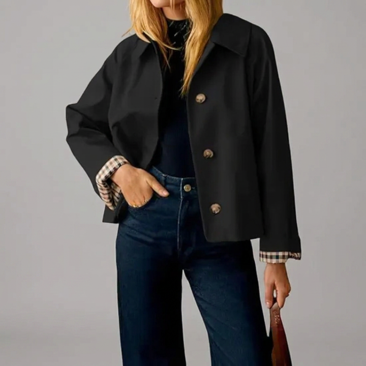 WREN™ – Vintage-Inspired Cropped Trench Coat