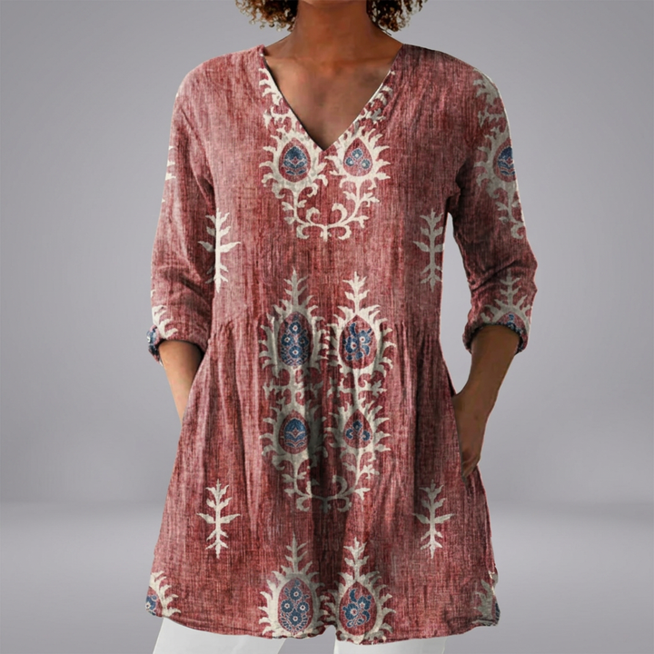 Fidelma - Vibrant Rainbow Blouse
