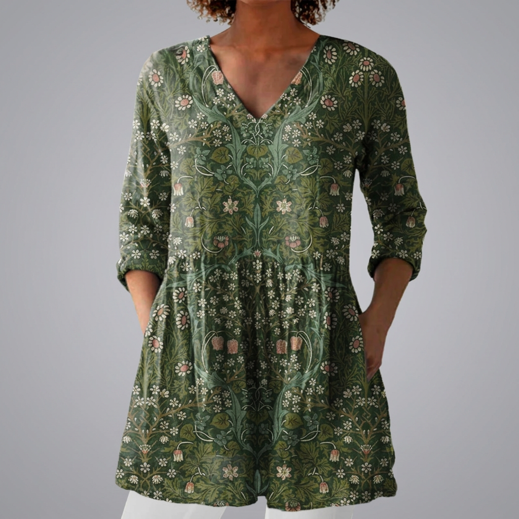 Nollaig - Meadow Green Blouse