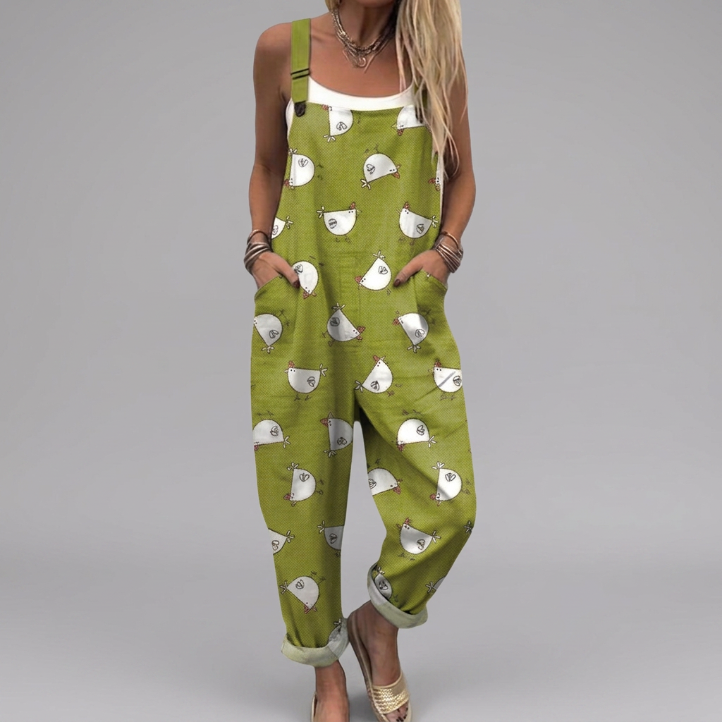 Orna - Chicken-print romper