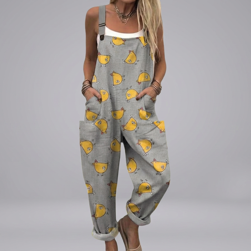 Orna - Chicken-print romper