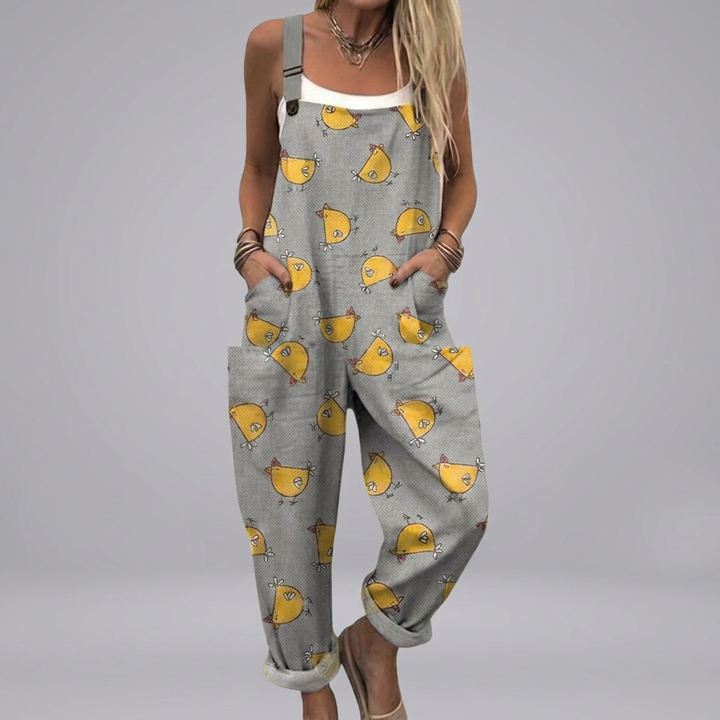 Orna - Chicken-print romper