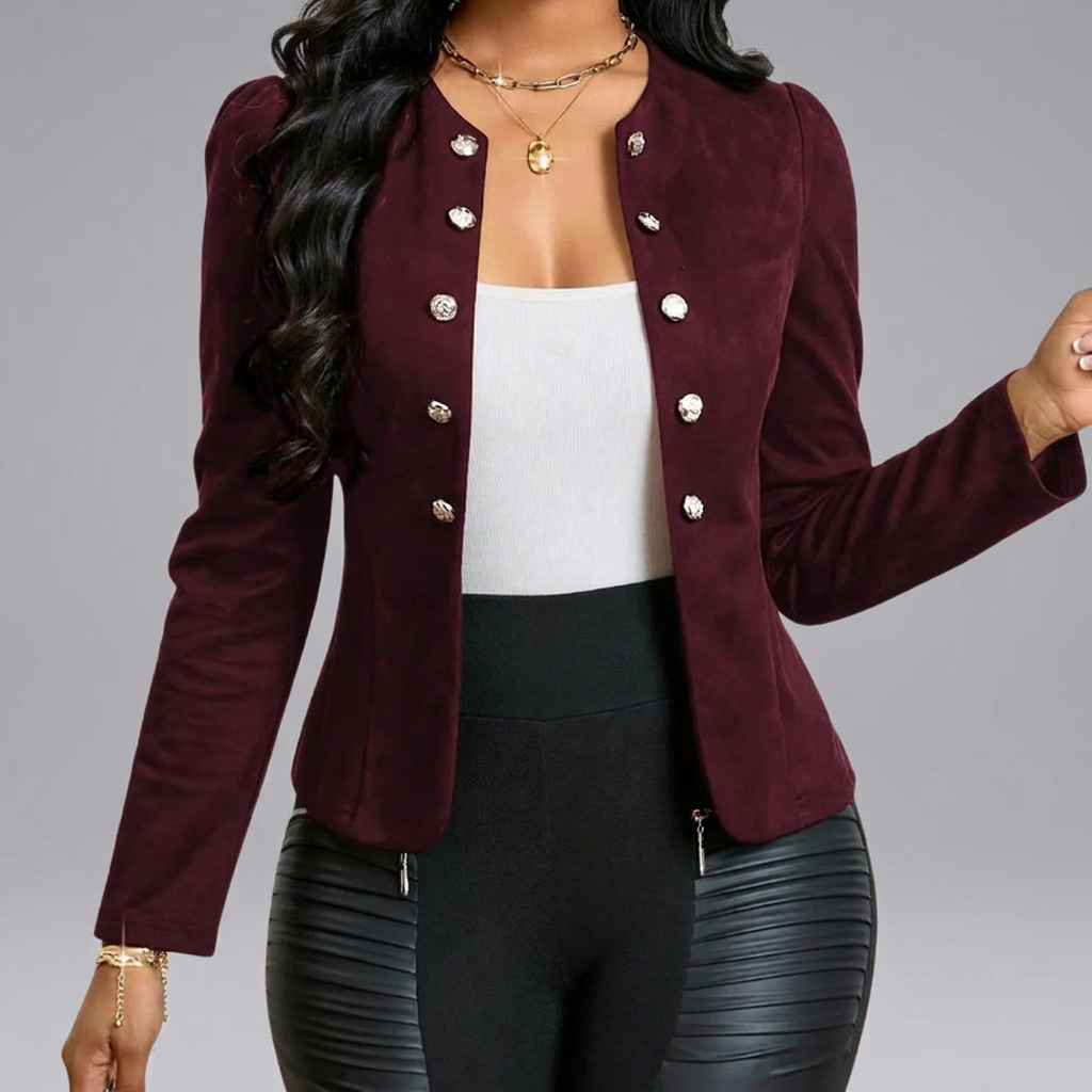 KYREE™ – Sophisticated Puff Shoulder Blazer