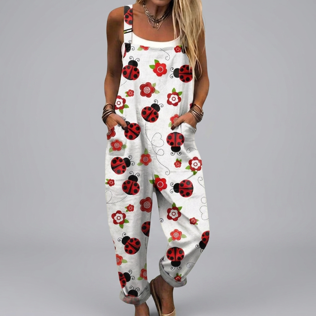 Nessa - Playful monkey with a ladybug print