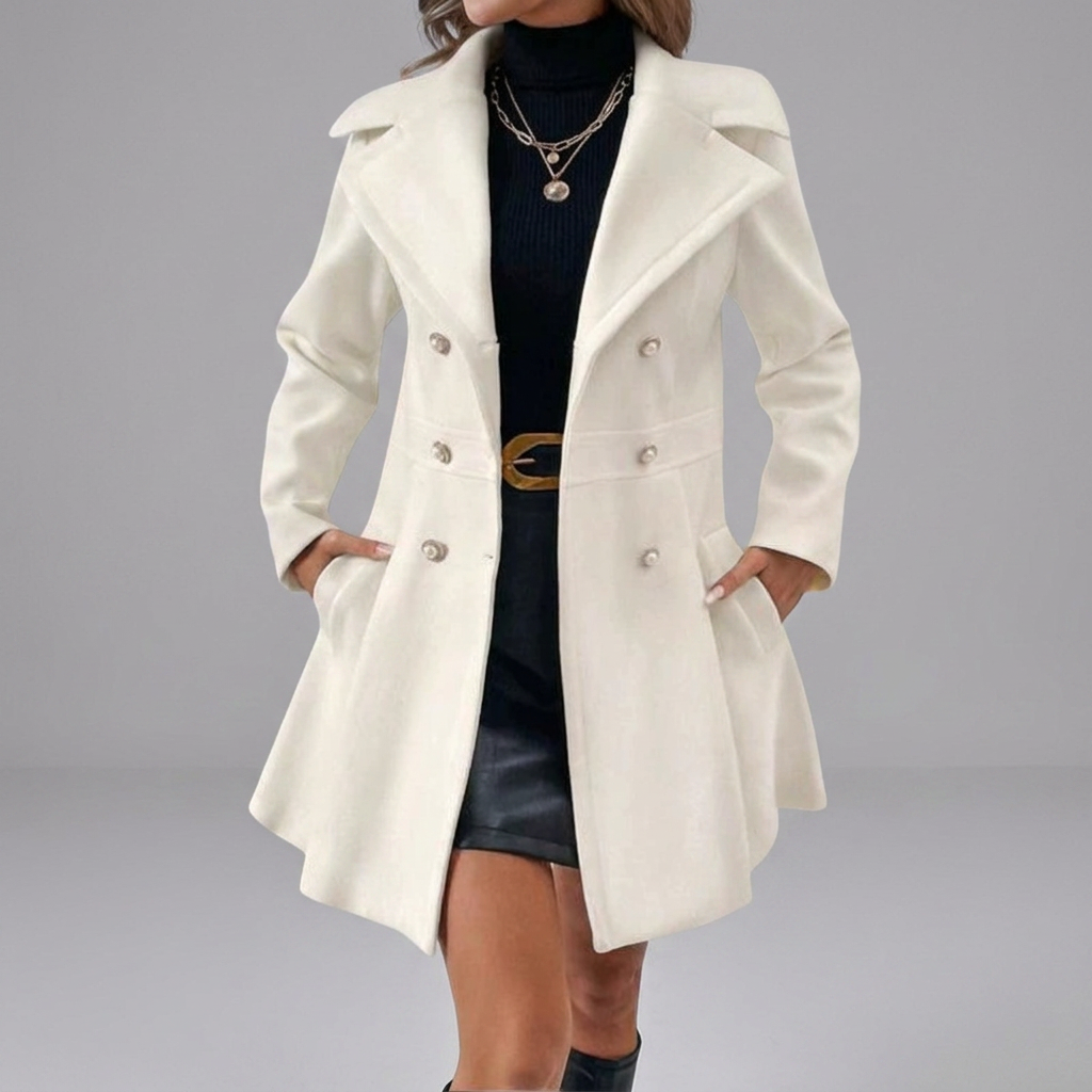 THERON™ – Chic Double-Breasted Wool Overcoat
