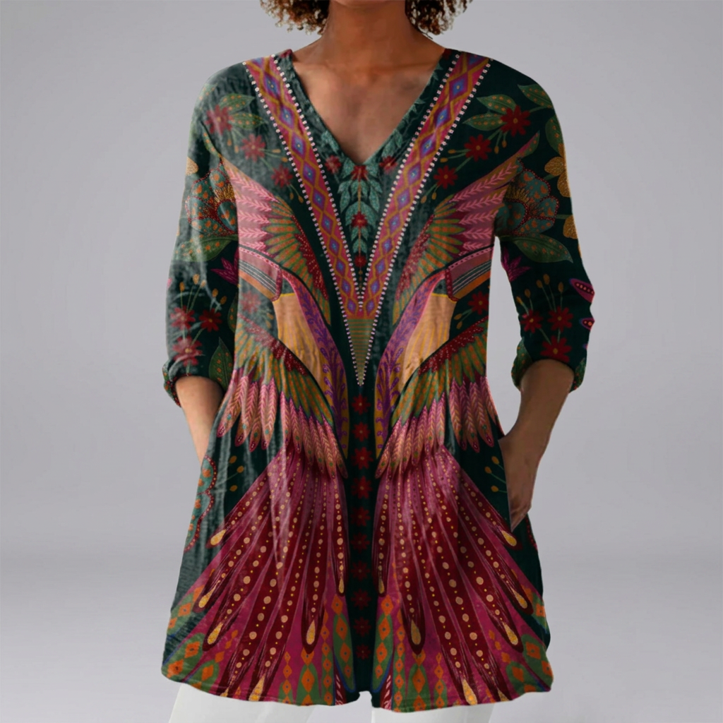 Liadain - Abstract Print Blouse