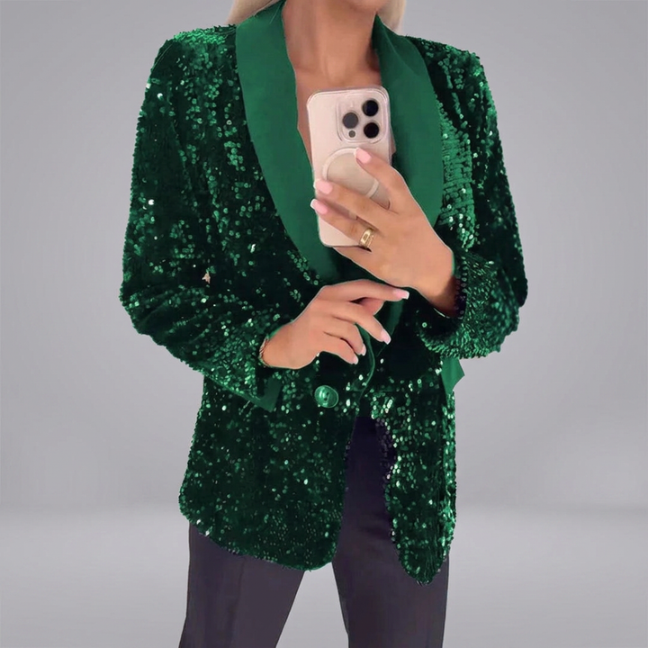 LUXARA™ -Shimmer Sequin Blazer