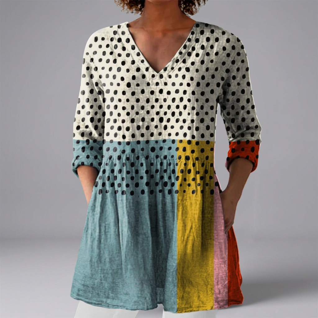 Keavy - Painterly Print Blouse