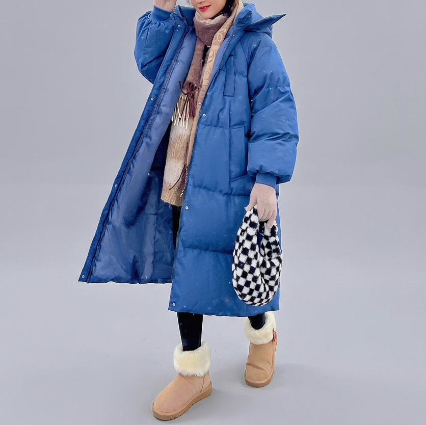 LEMI™ - Comfy Waterproof Hooded Long Puffer Jacket