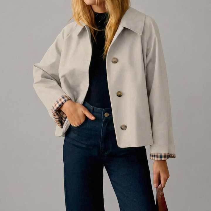 WREN™ – Vintage-Inspired Cropped Trench Coat