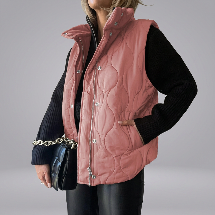 DARCY™ - Chic Lightweight Button-Up Puffer Vest