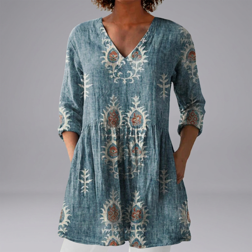 Fidelma - Vibrant Rainbow Blouse