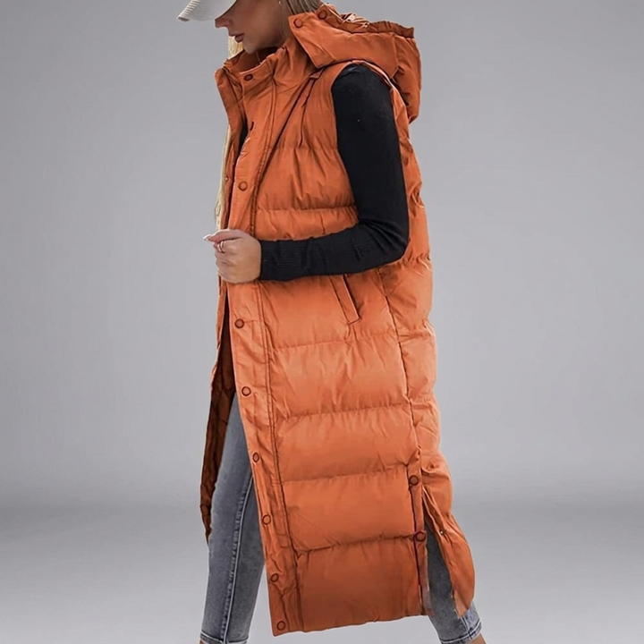BRYNN™ – Quilted Hooded Zip-Up Puffer Vest