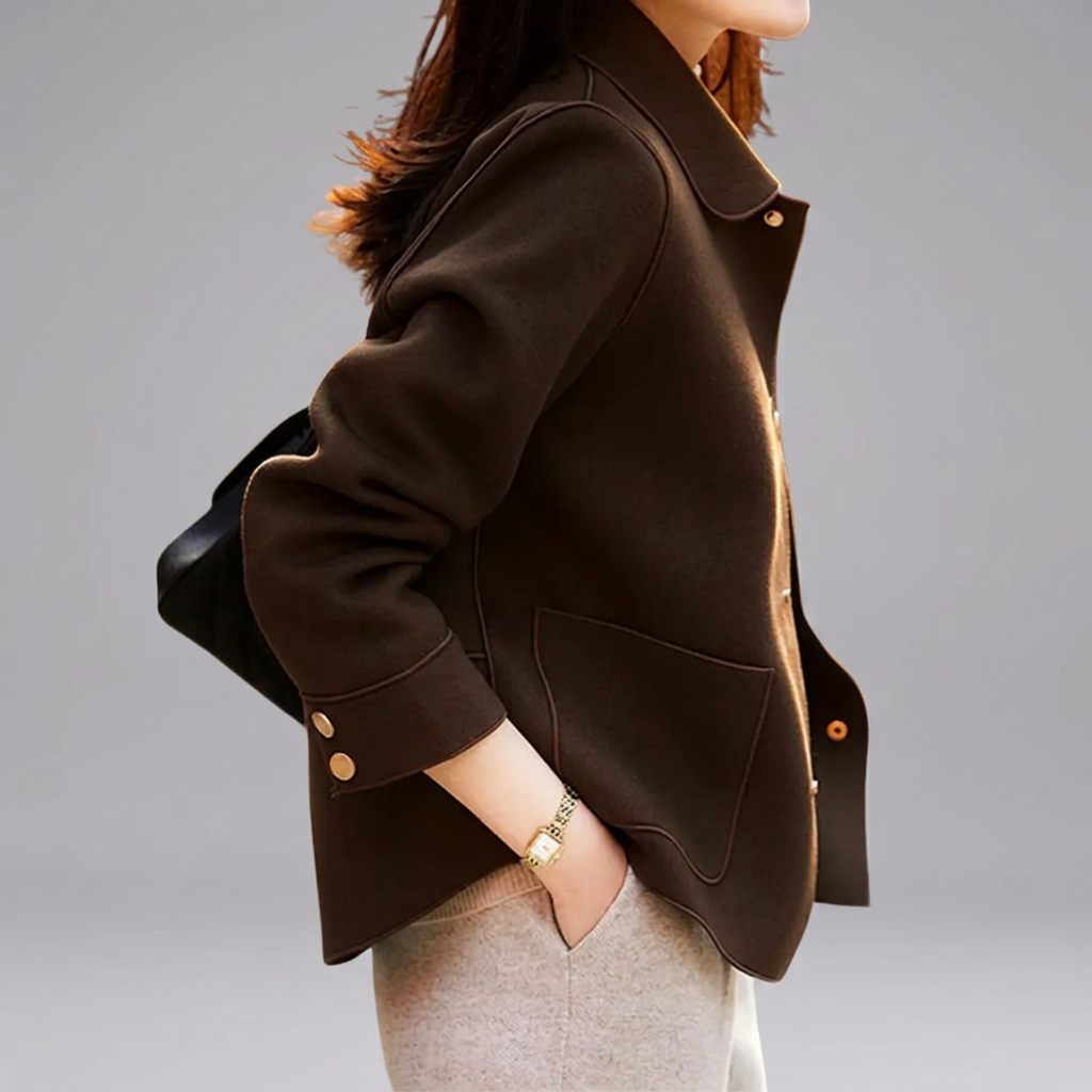HENRIETTE™ – Refined Double-Faced Wool Pea Coat