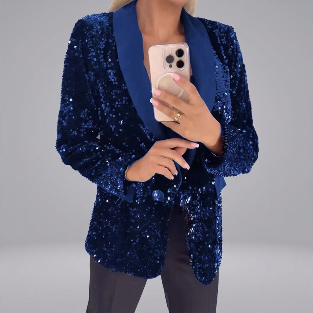 LUXARA™ -Shimmer Sequin Blazer