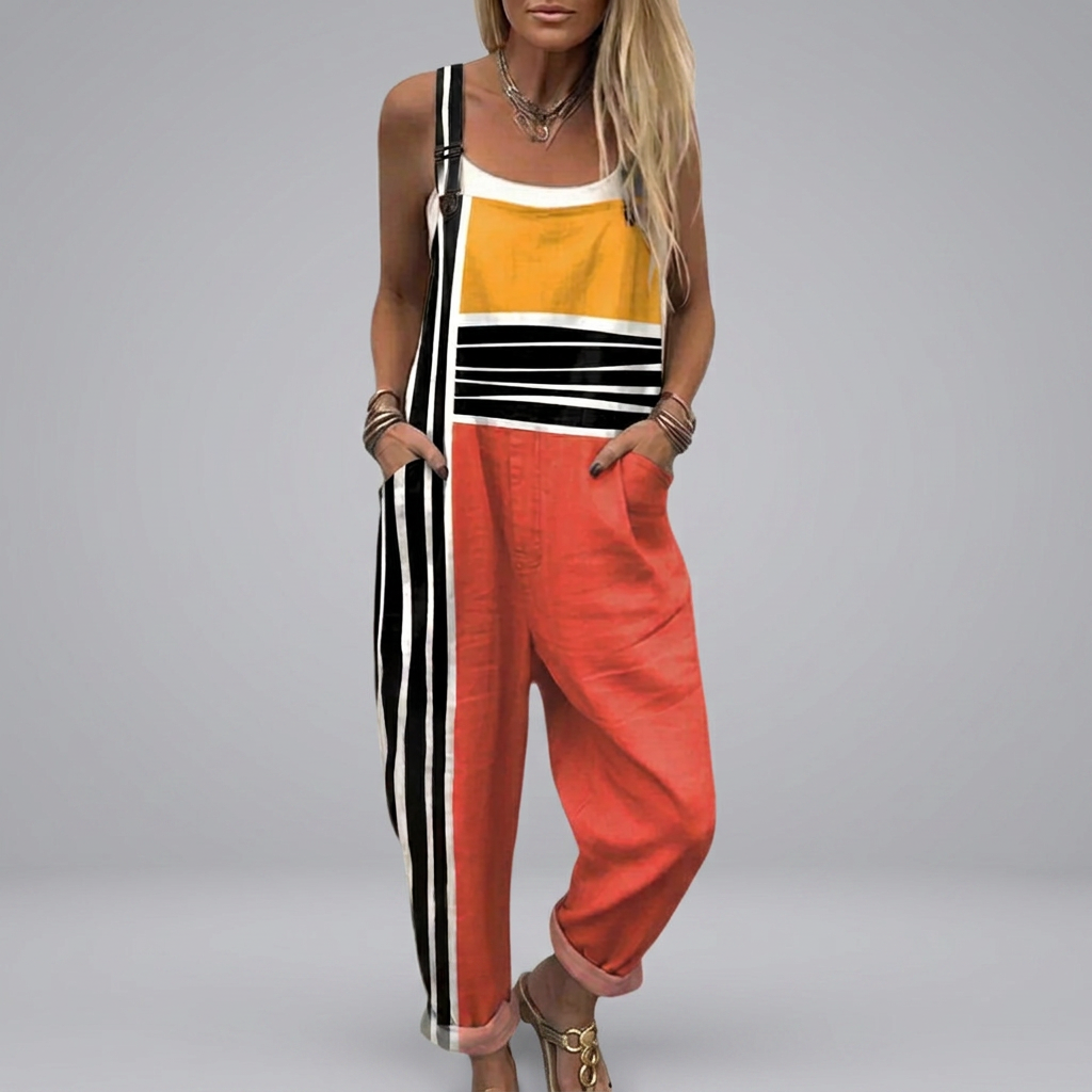 Fiadh - Modern color-block dungarees