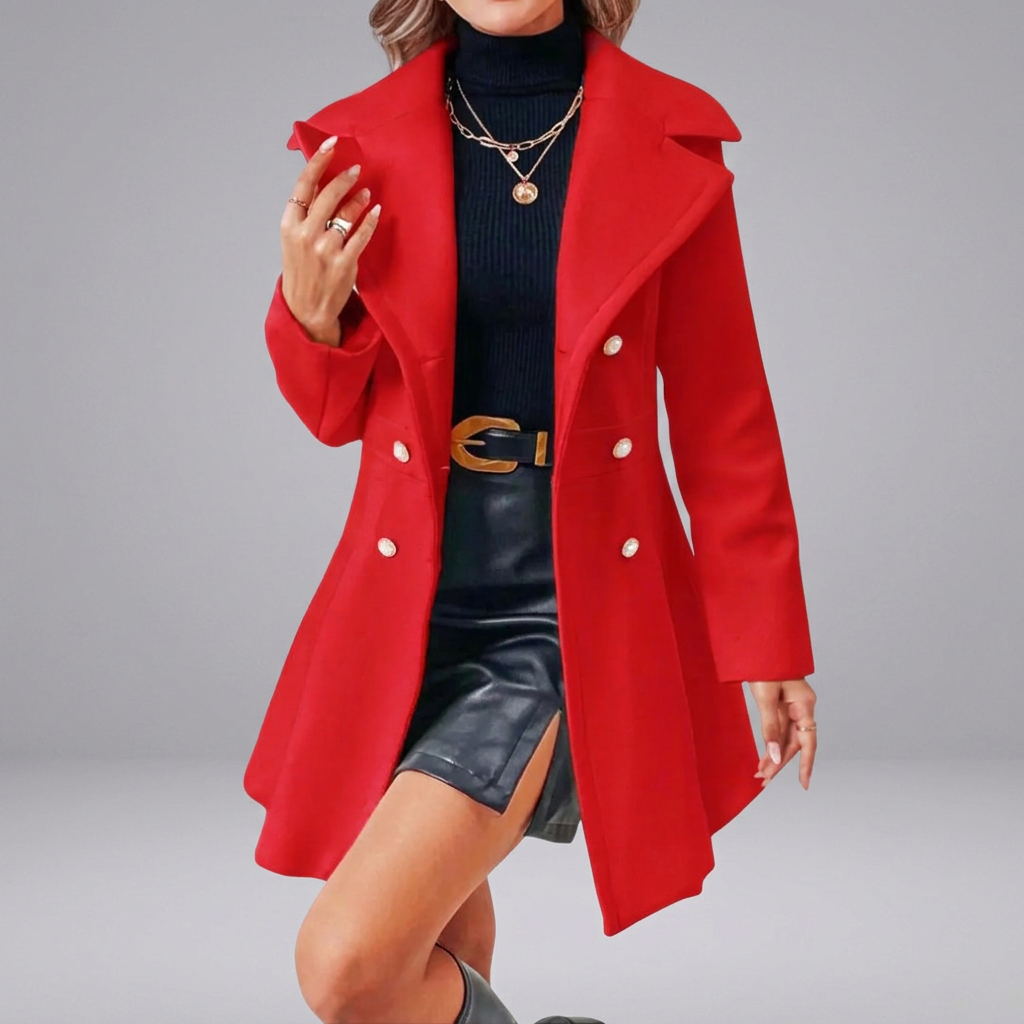 THERON™ – Chic Double-Breasted Wool Overcoat