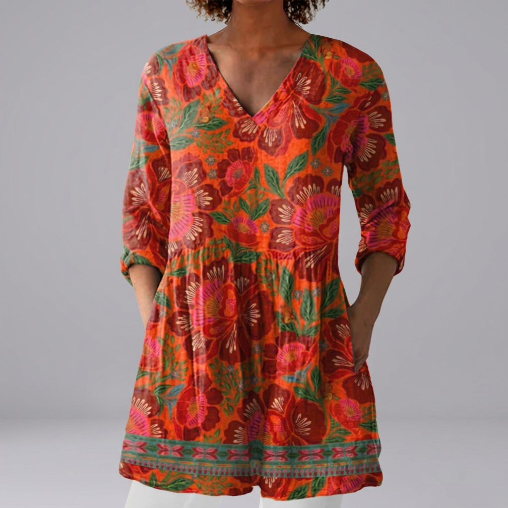 Muirgel - Sunset Orange Blouse