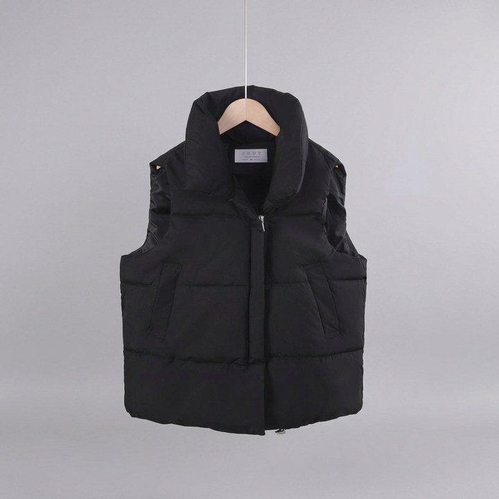 ALULA™ - Comfy Oversized High Neck Sleeveless Puffer Jacket