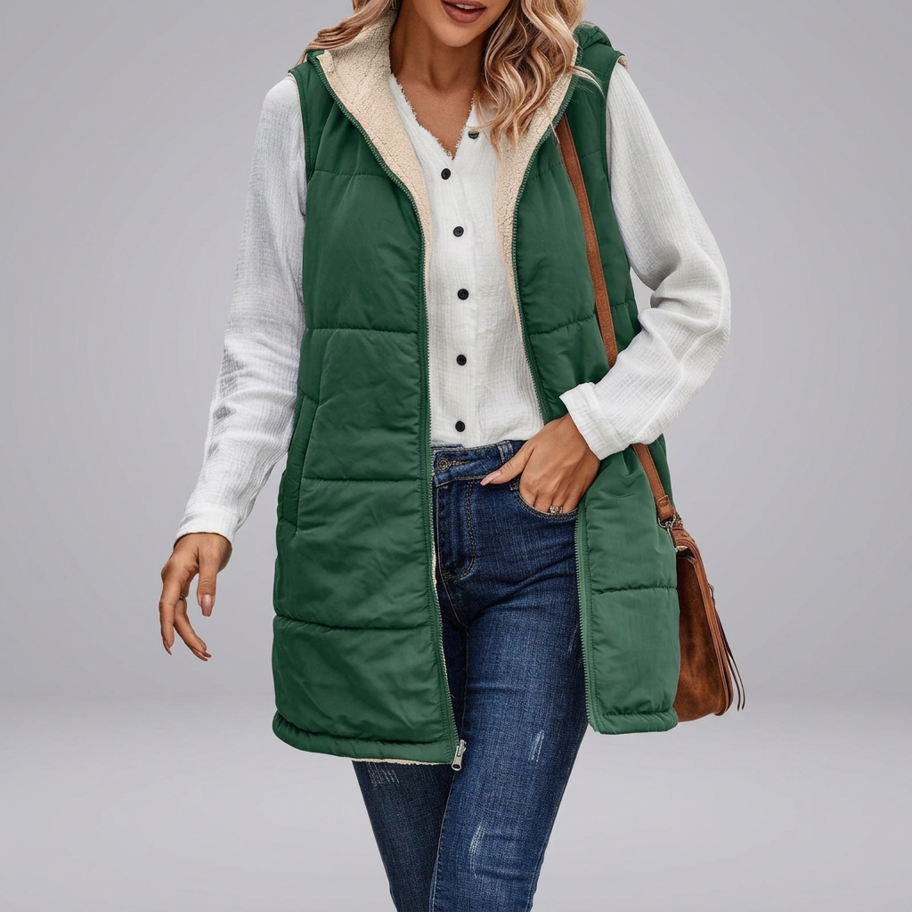 MISHELLE™ - Reversible Warm Hooded Vest