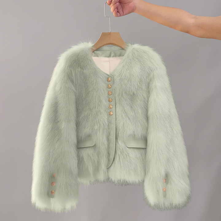 COSETTE™ – Korean Faux Fox Fur Coat